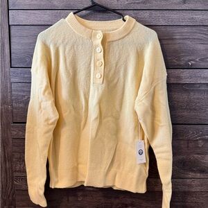Abercrombie & Fitch Merino Wool-Blend Henley Sweater NWT XS